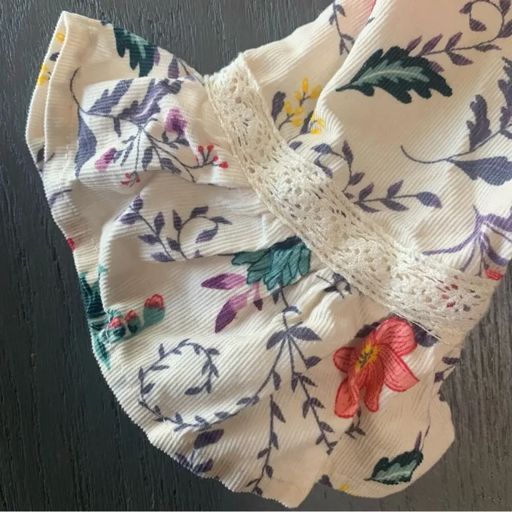 Size 4T Floral Dress | Cynthia Rowley dress | Floral button back Corduroy Tunic